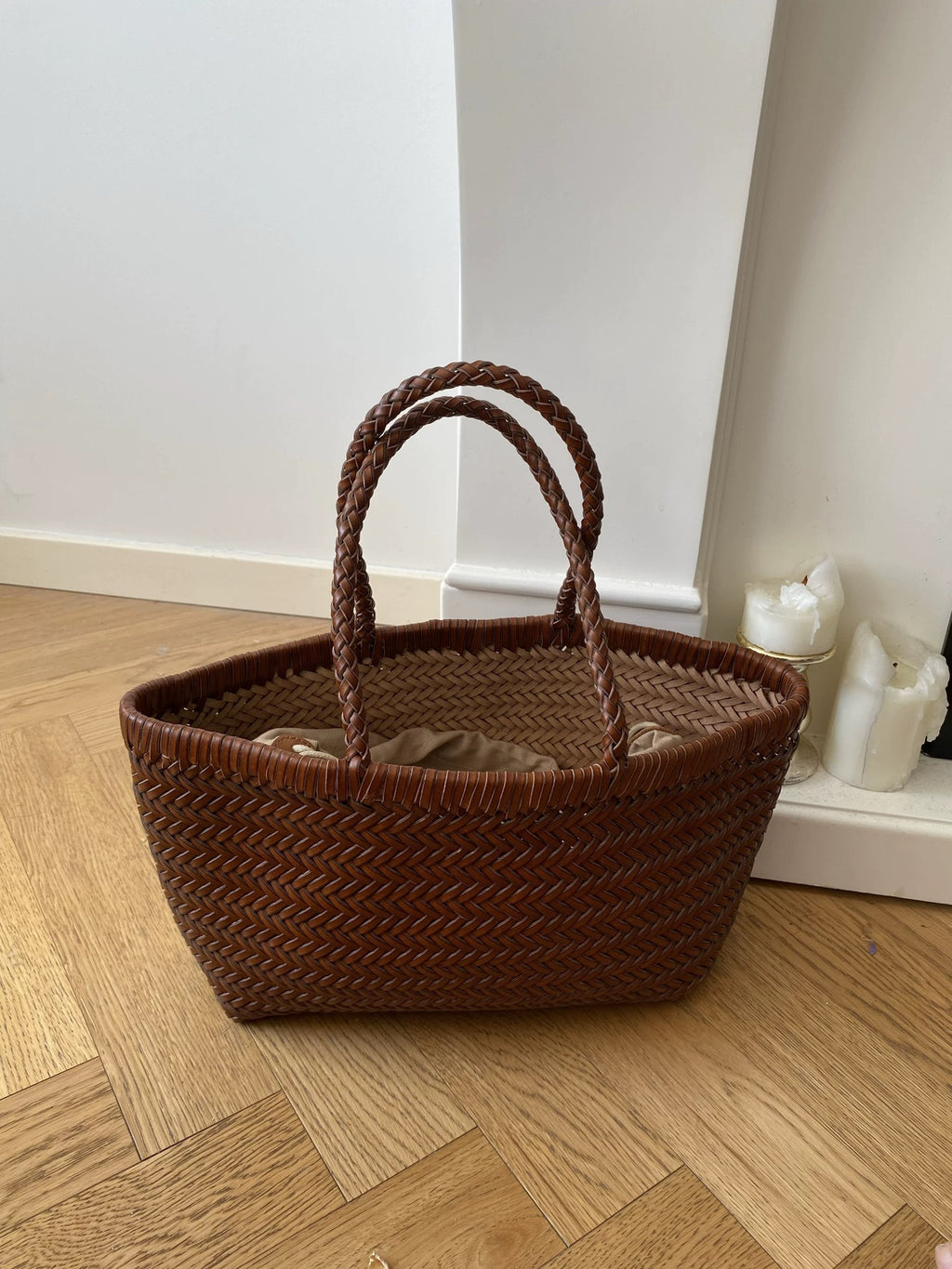 The Houdini Escape Leather Basket Bag