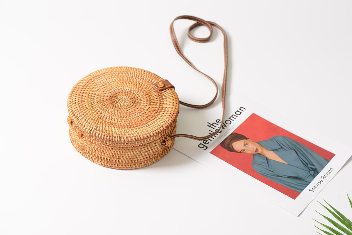 West Coast Weekender – Rattan Crossbody Bag