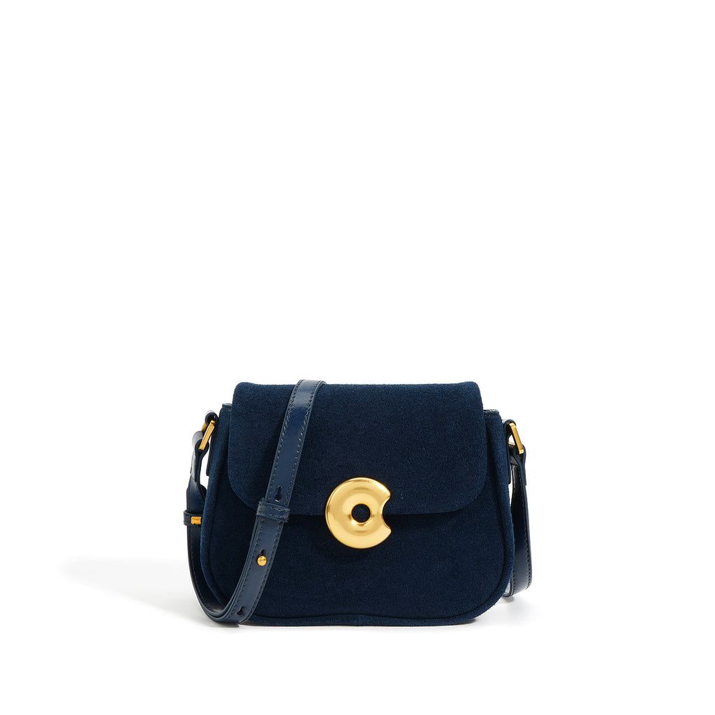 Purple Haze – Retro Leather Crossbody Saddle Bag