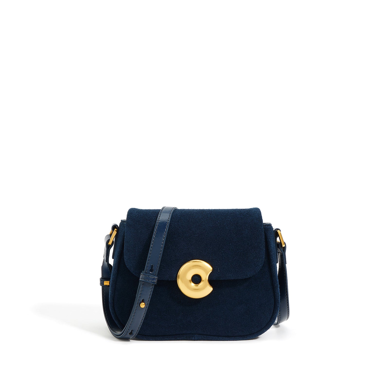 Purple Haze – Retro Leather Crossbody Saddle Bag