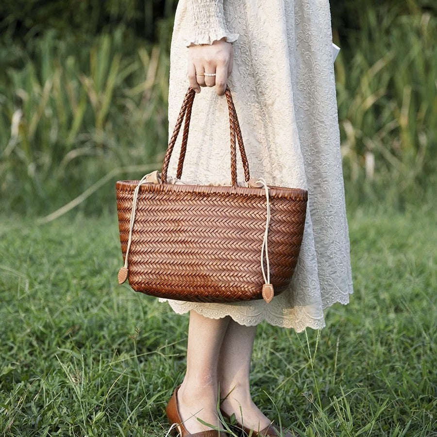 The Houdini Escape Leather Basket Bag