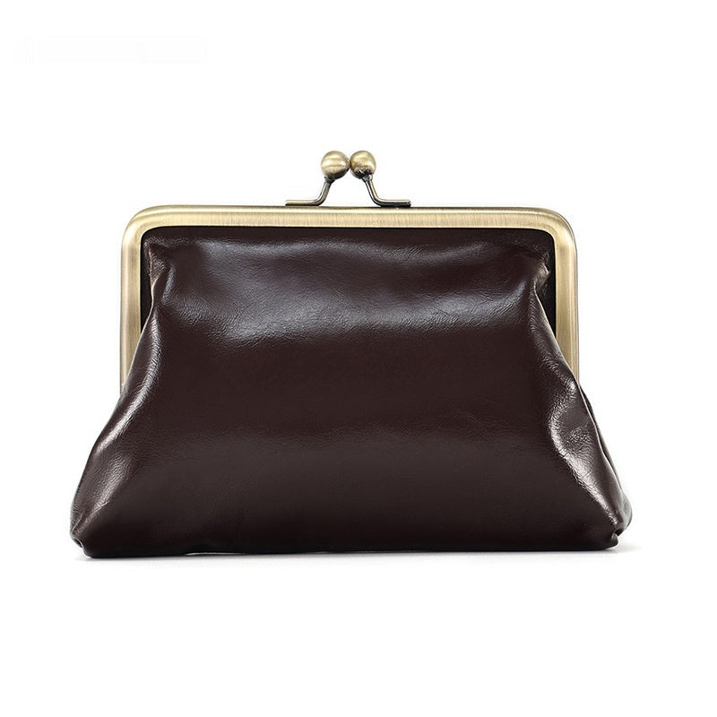 Midnight Letters – Vintage Genuine Leather Wallet with Buckle Charm