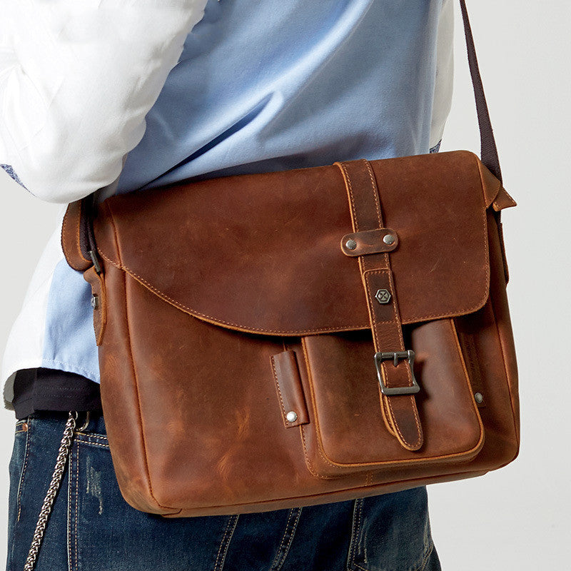 Breaking Boundaries – Vintage Cowhide Satchel