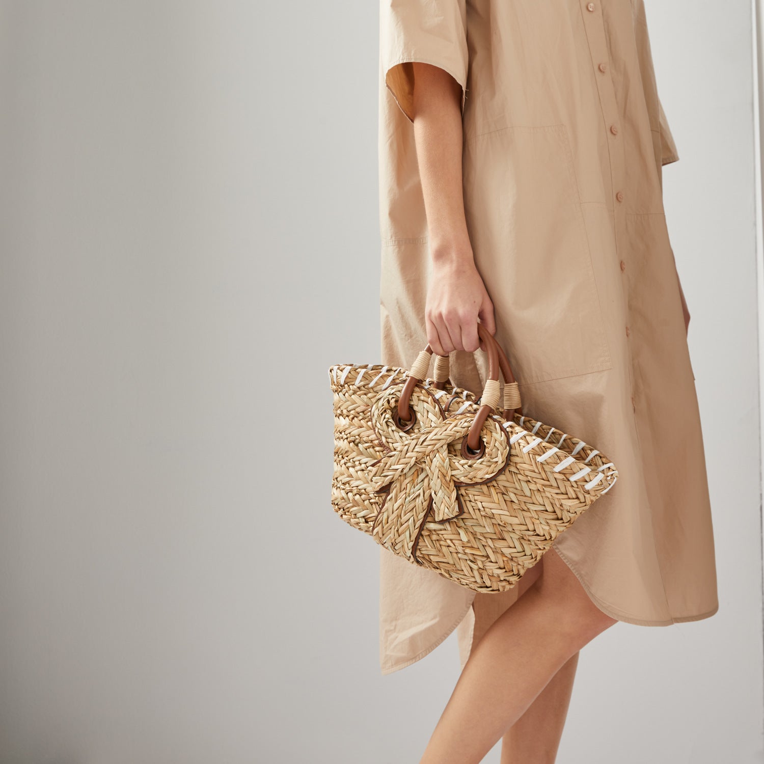 The Rachel Summer Bow Basket Bag