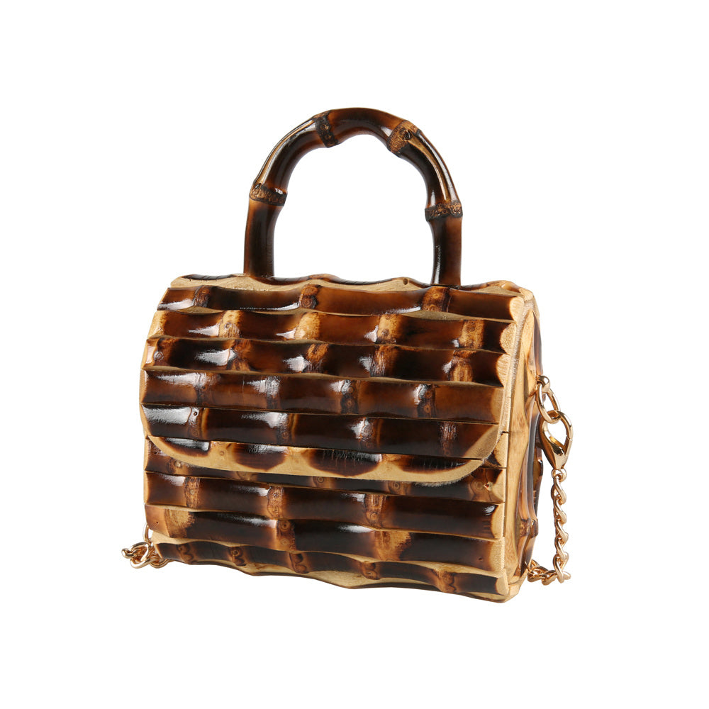 Golden Hour Optimist – Bamboo Chain Mini Bag
