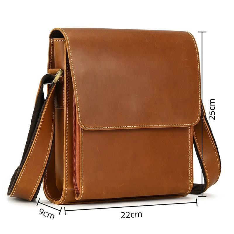 The Jaime Clean-Cut Leather Messenger Bag