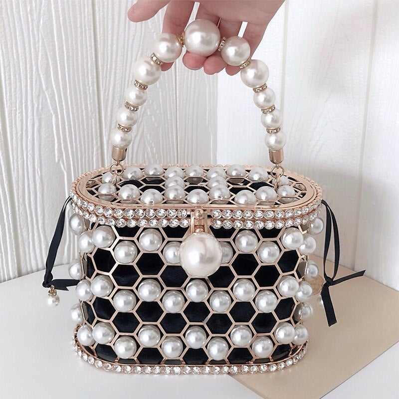 Enchanted Pearls – Evening Bucket Bag