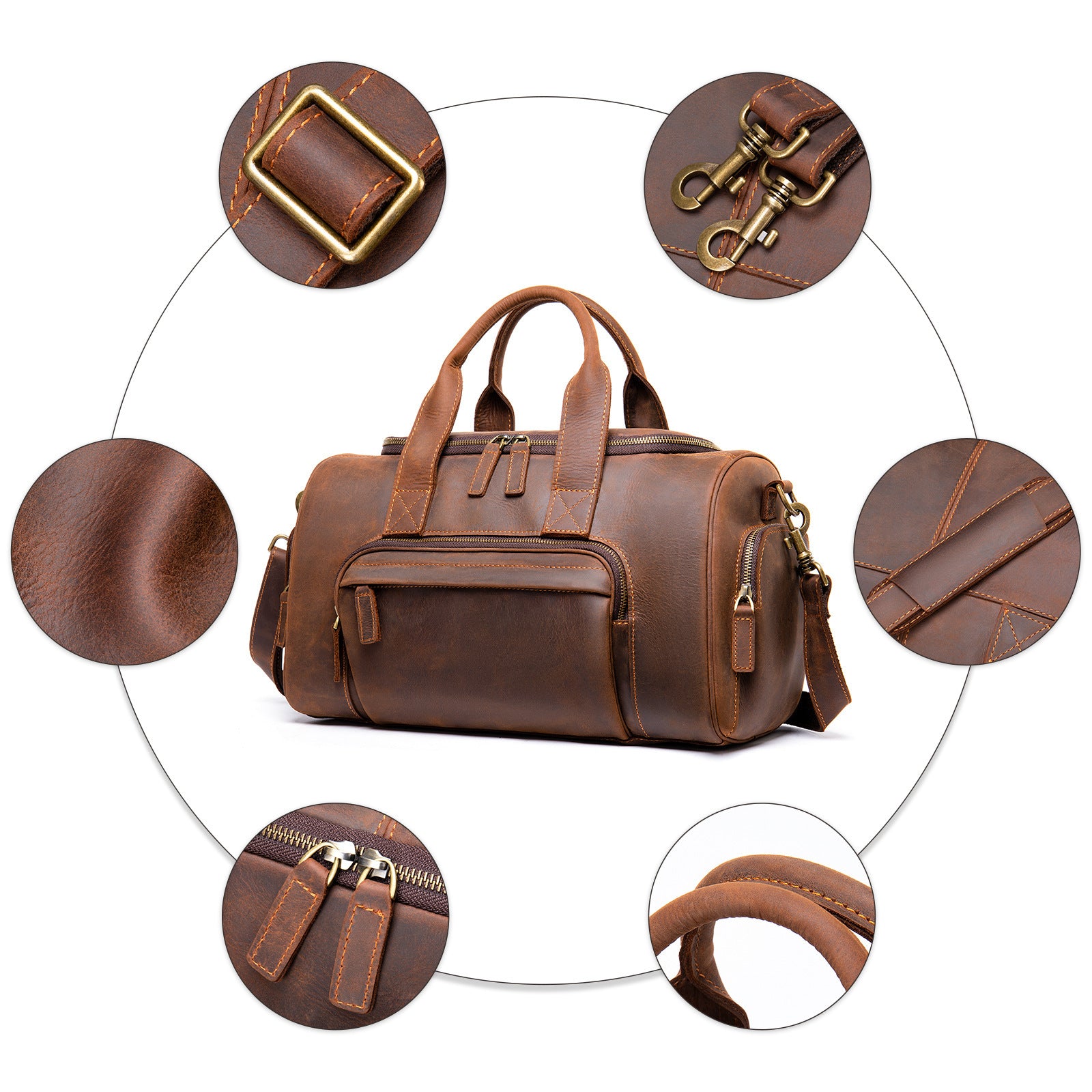 Eight Miles to Gate A – Leather Consultant Weekender Bag