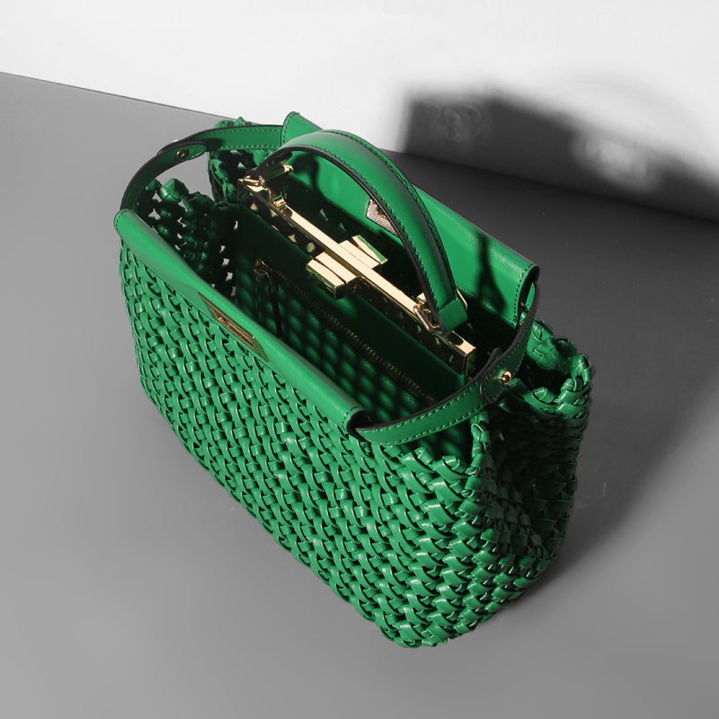 The Von Dutch Attitude Woven Leather Bag