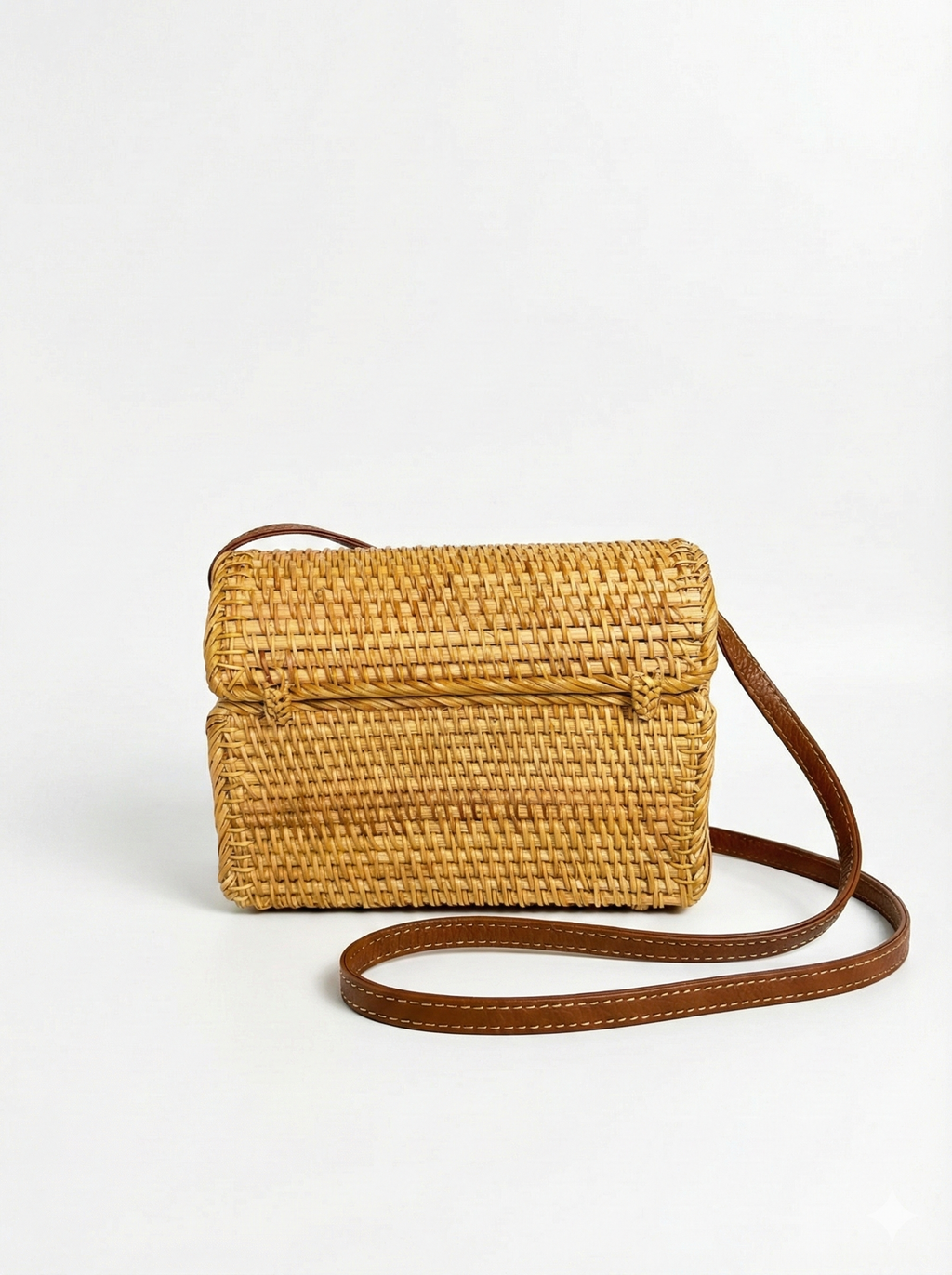 Espresso Yourself – Rattan Envelope Shoulder Bag