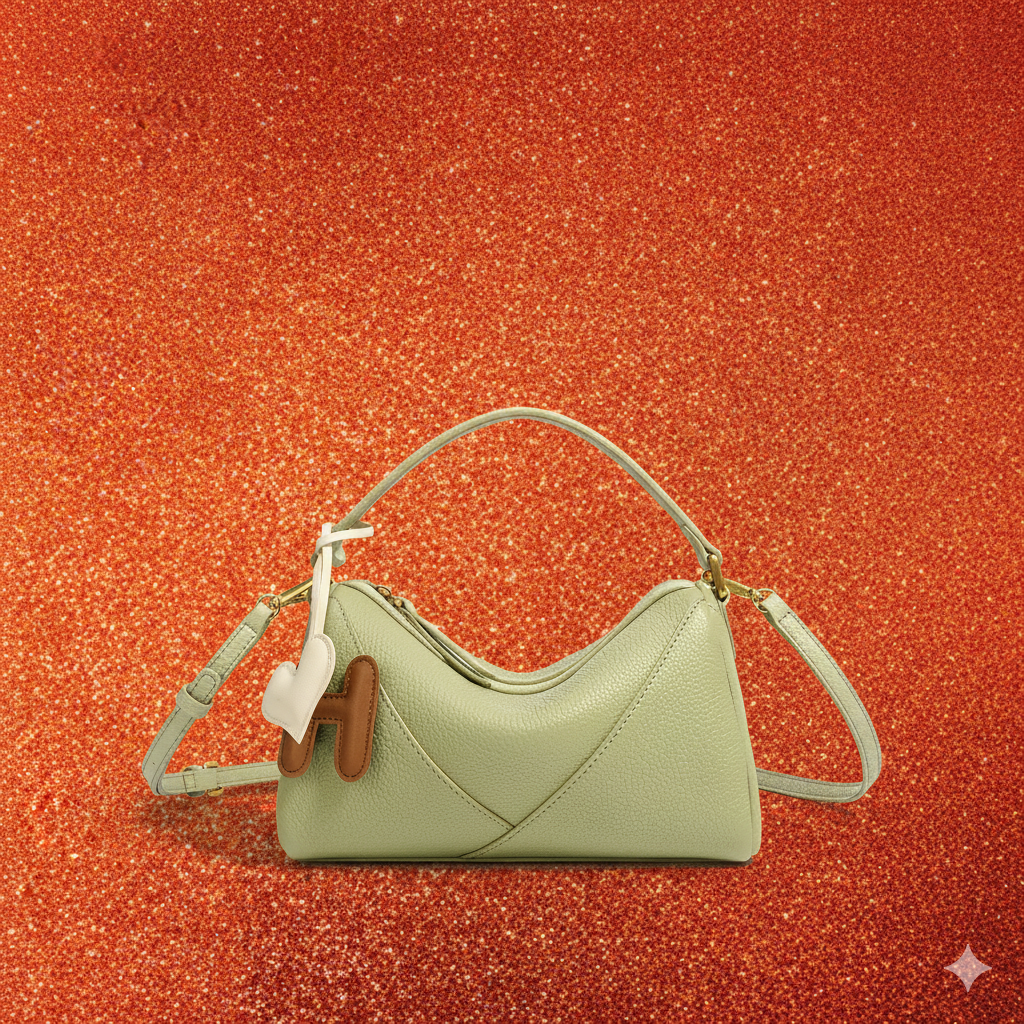Central Glow – Genuine Leather Shoulder Messenger Bag