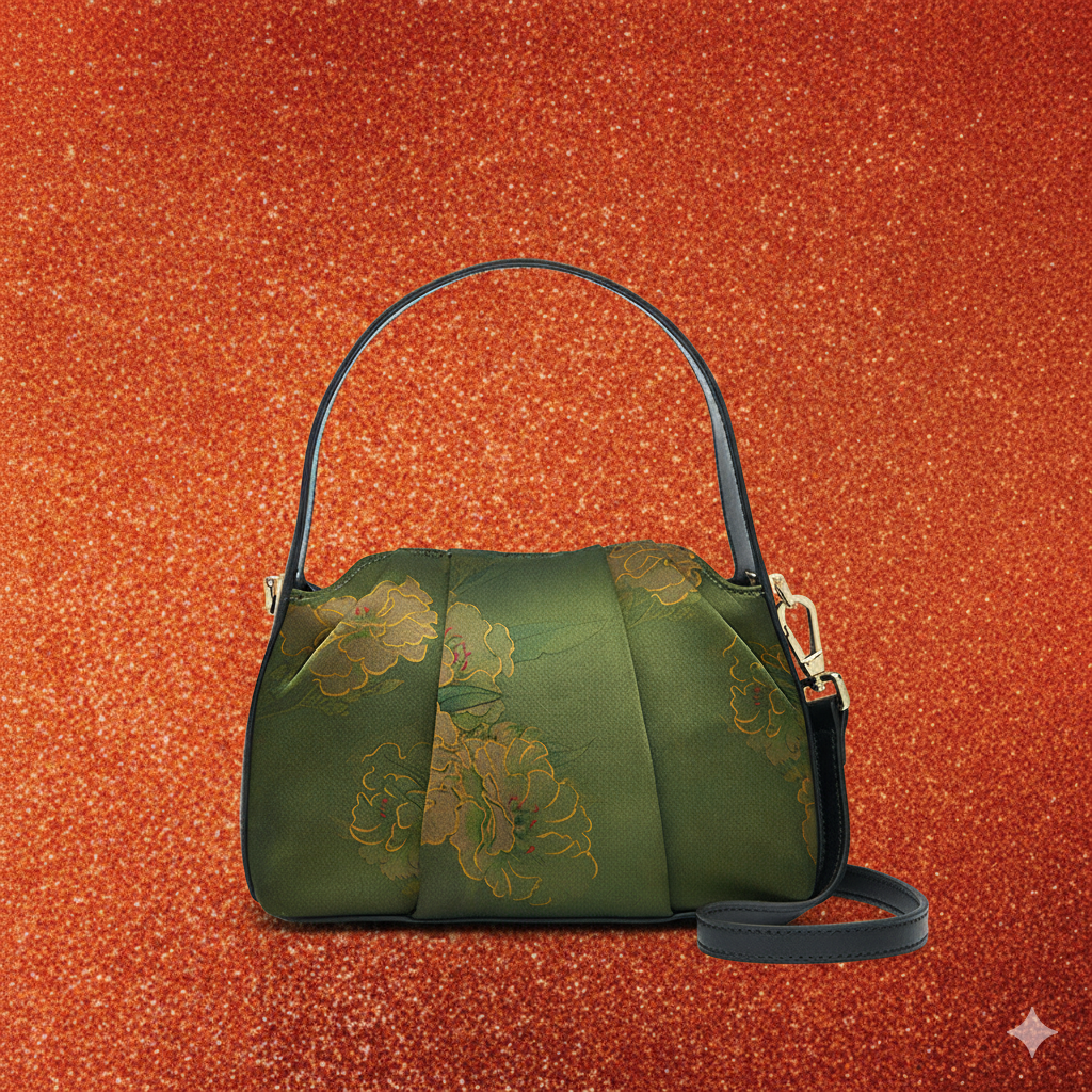 Atlas Bloom – Silk Messenger Bag
