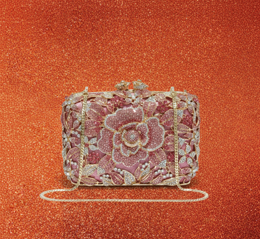 Taste of Glam – Pink Crystal Evening Bag