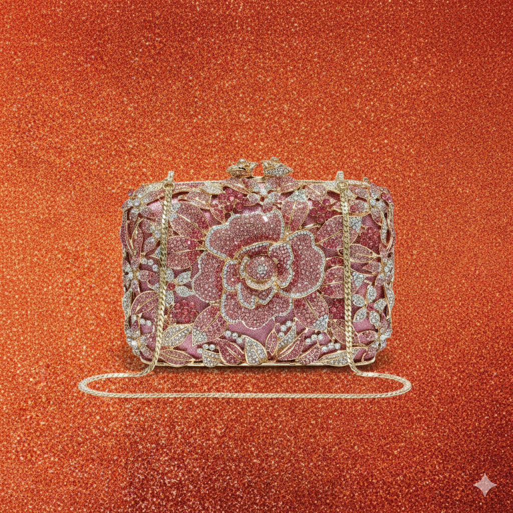 Taste of Glam – Pink Crystal Evening Bag