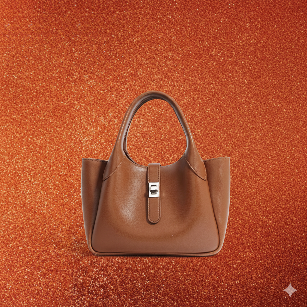 Georgia State – Structured Cowhide Basket Bag