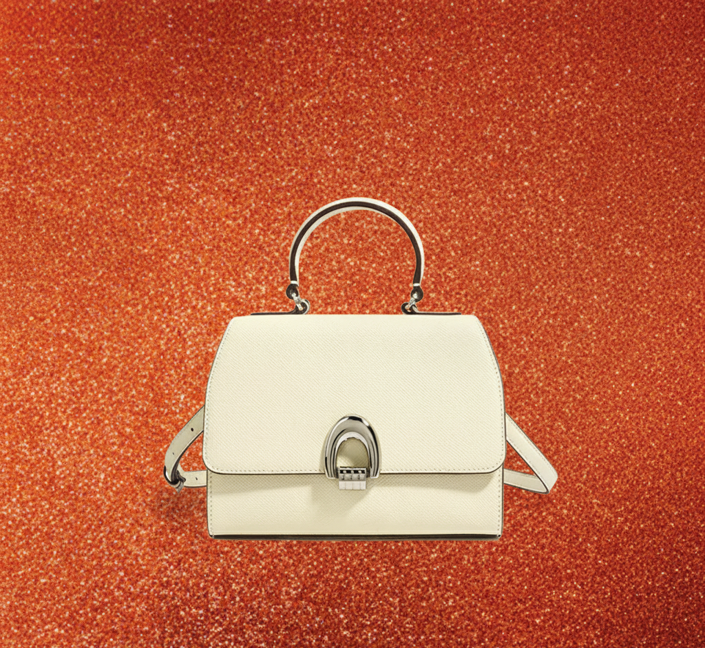 Halo Chic – Elegante bolso de hombro de piel de vaca 