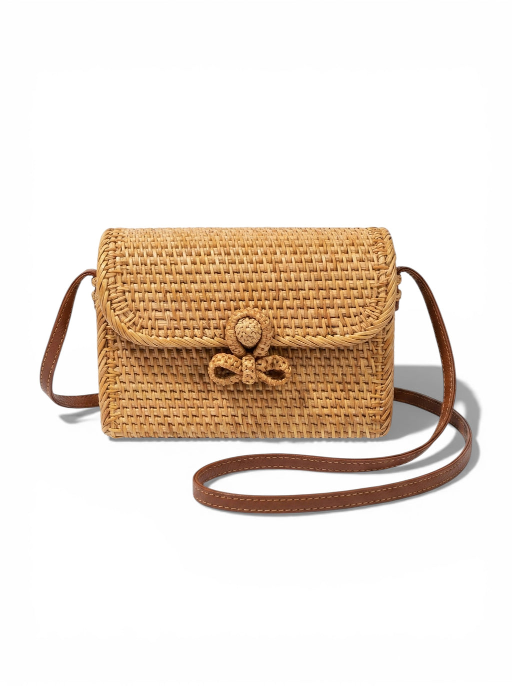 Espresso Yourself – Rattan Envelope Shoulder Bag