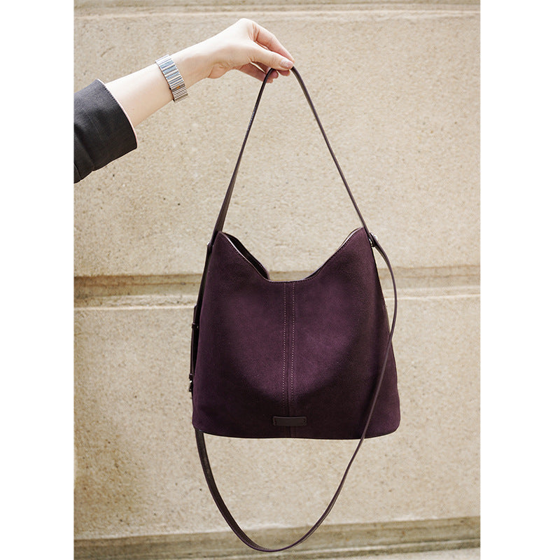 Levitating Luxe – Suede Bucket Crossbody