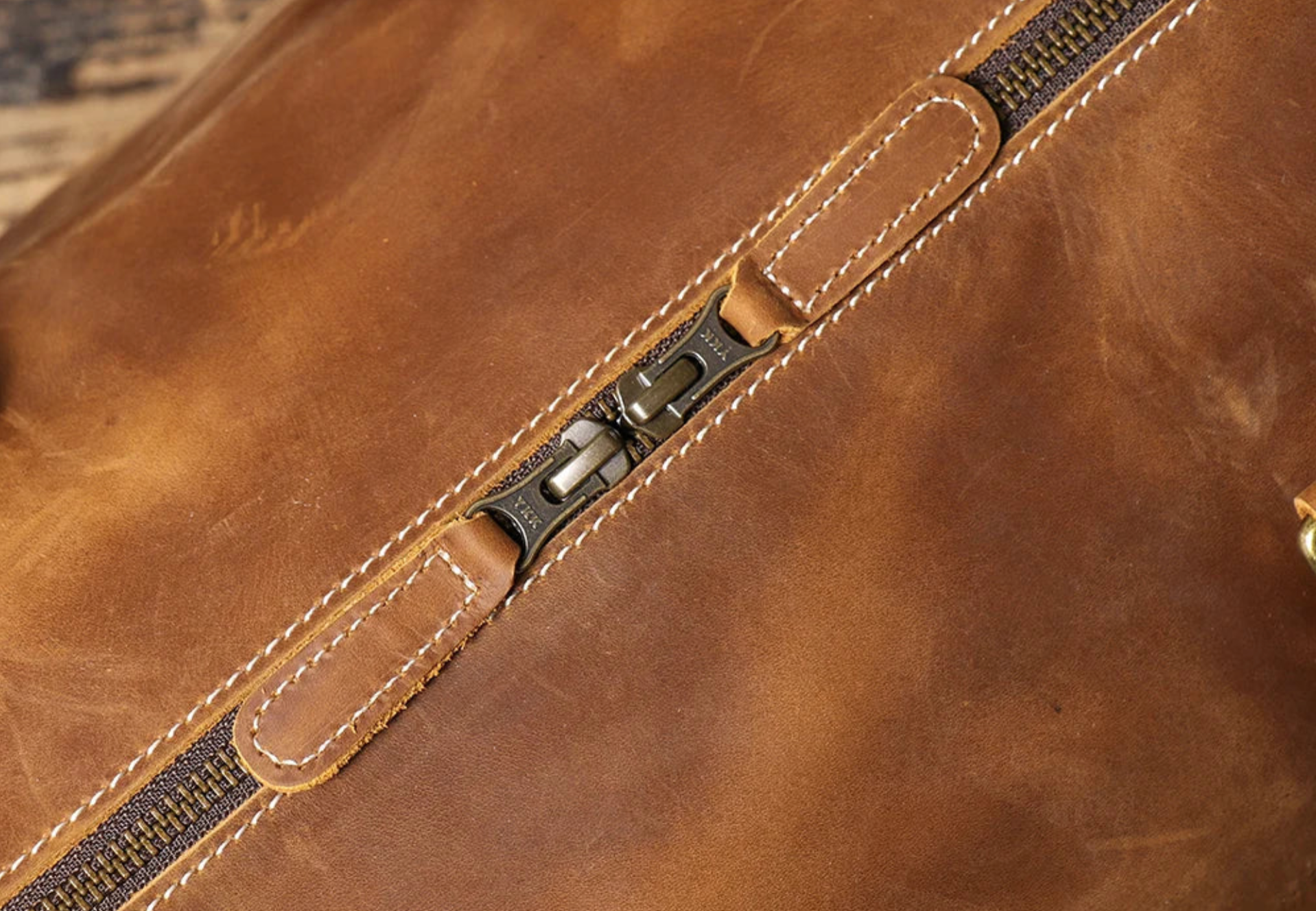 COWBOY ERA: Crazy Horse Leather Duffel for Gentlemen in Transit
