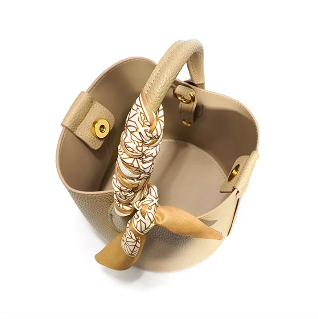 Brat Glow – Statement Genuine Leather Bucket Bag with Attitude