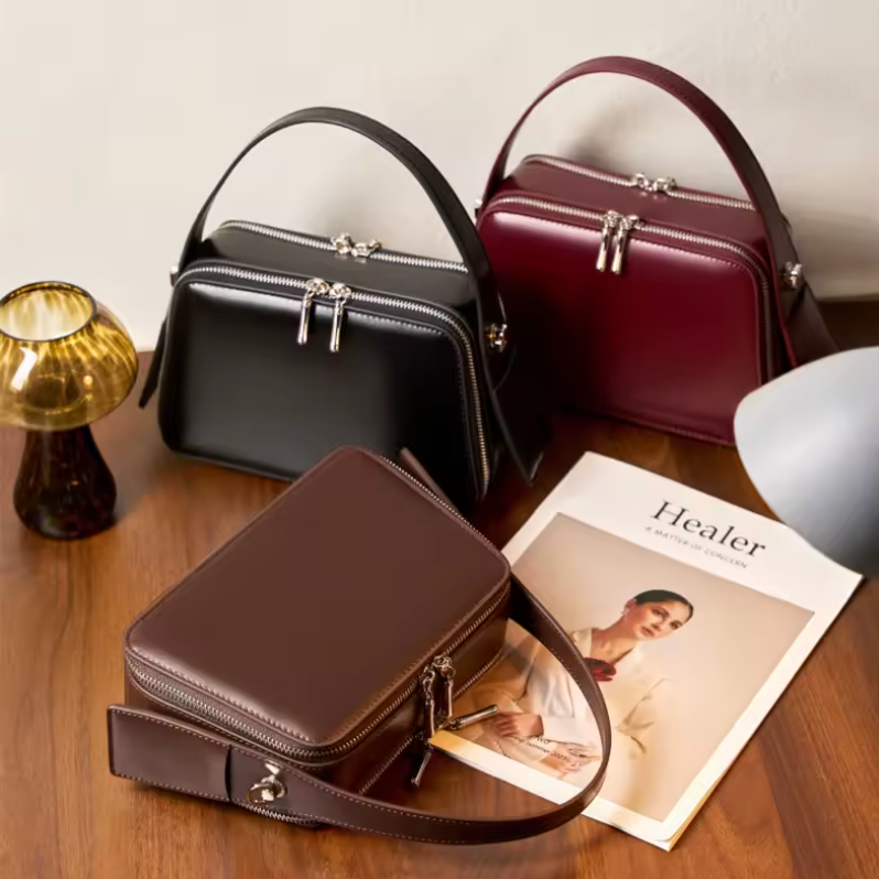 Café au Law – Rich Leather Crossbody for Women Who Lead