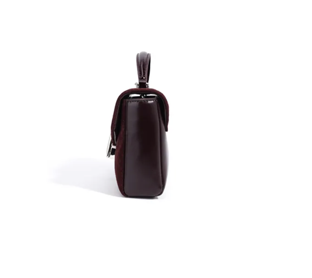 Coffeehouse Poise – Suede Chain Shoulder Bag