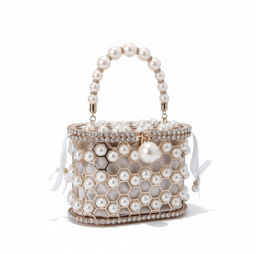 Enchanted Pearls – Evening Bucket Bag