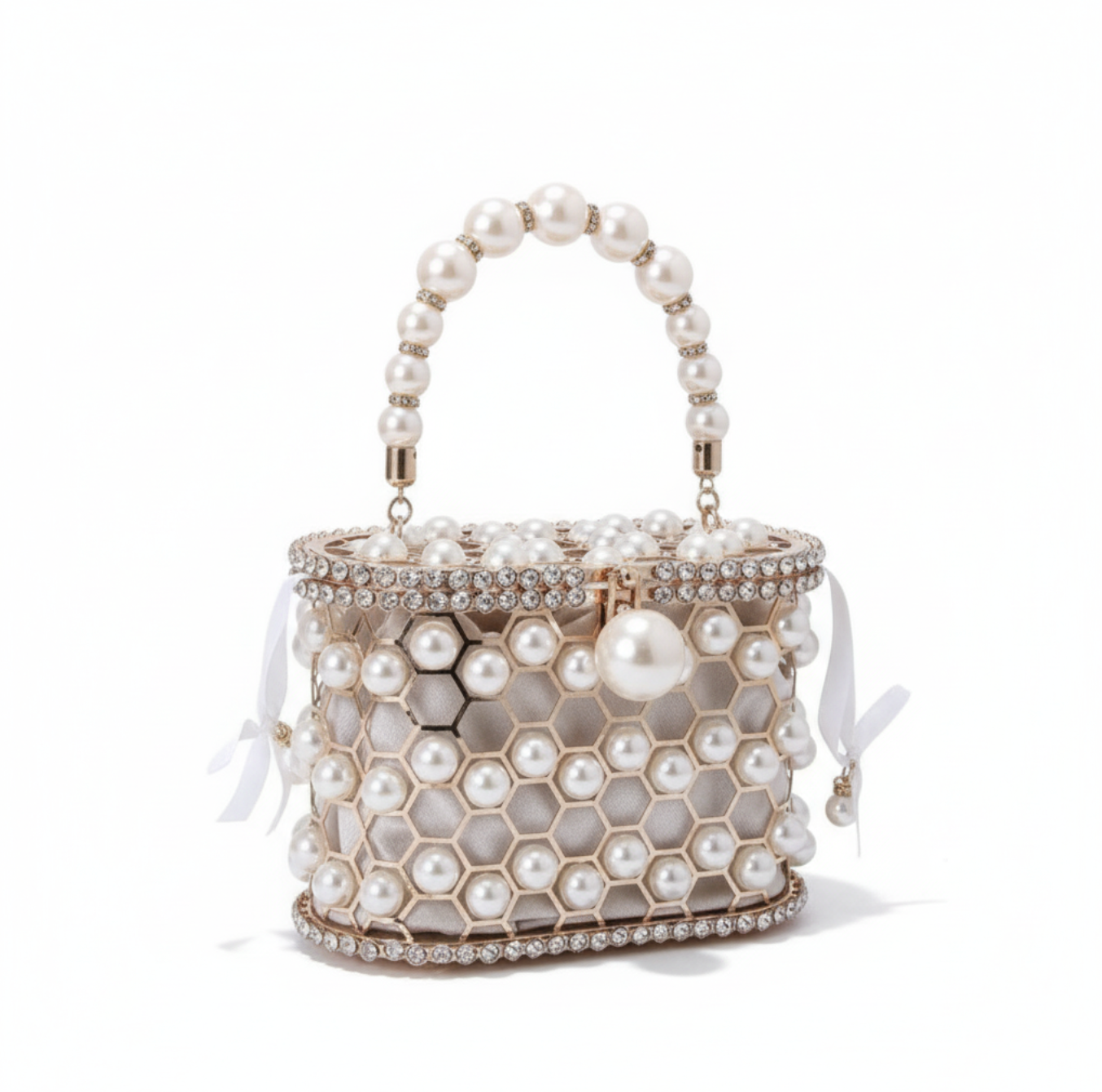 Enchanted Pearls – Evening Bucket Bag