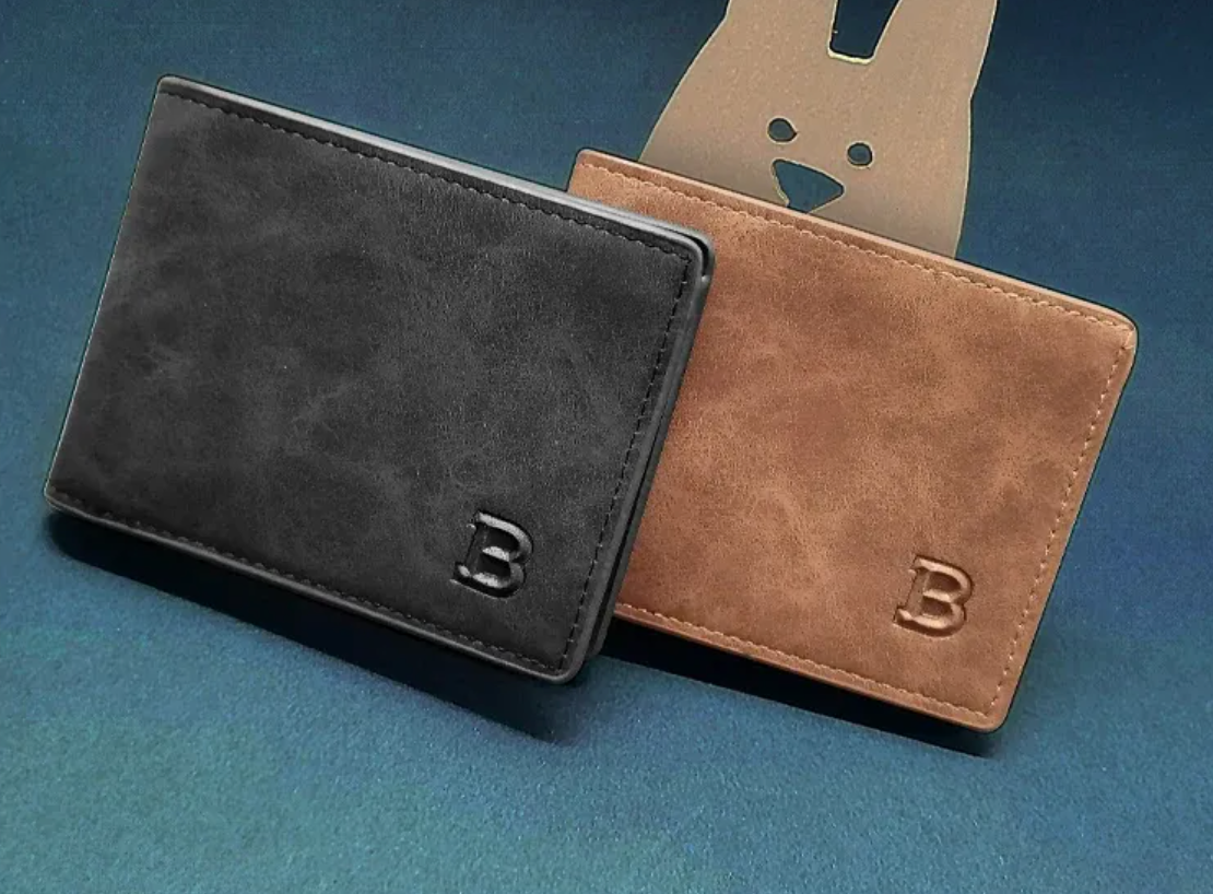 Blinding Lines Bifold – Men's Short Vintage Frosted Wallet