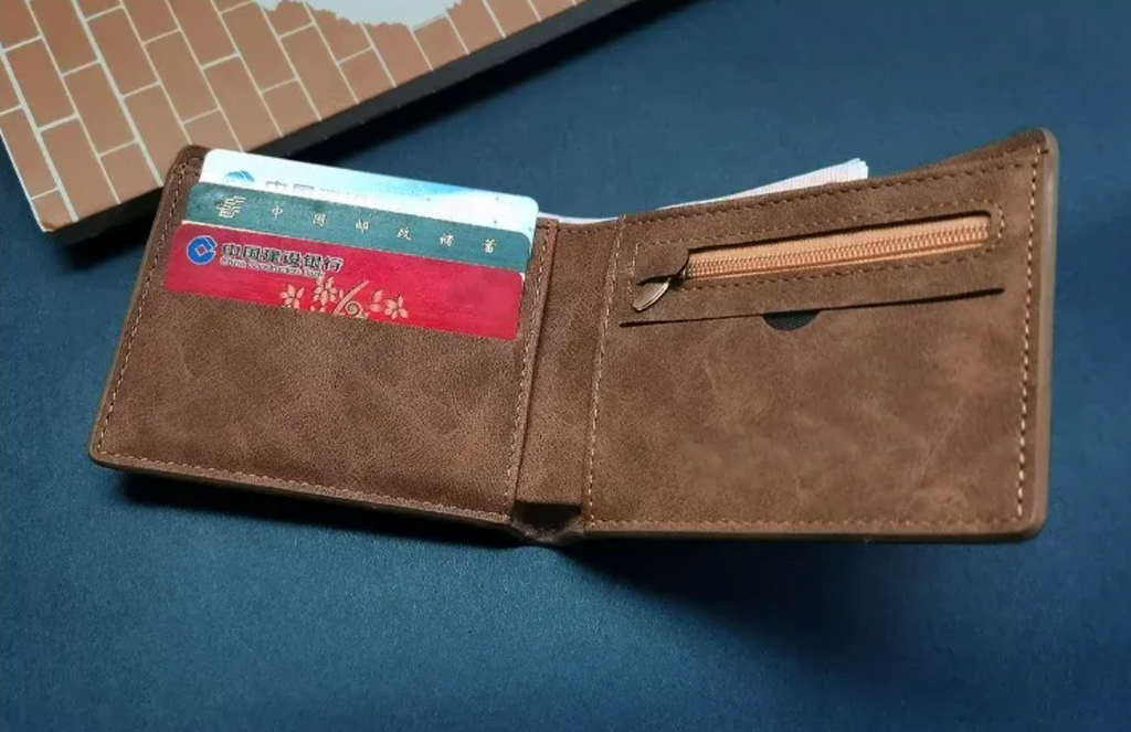 Blinding Lines Bifold – Men's Short Vintage Frosted Wallet
