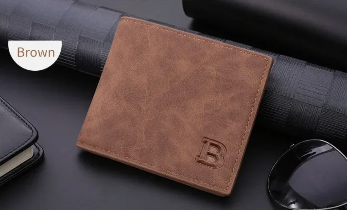 Blinding Lines Bifold – Men's Short Vintage Frosted Wallet