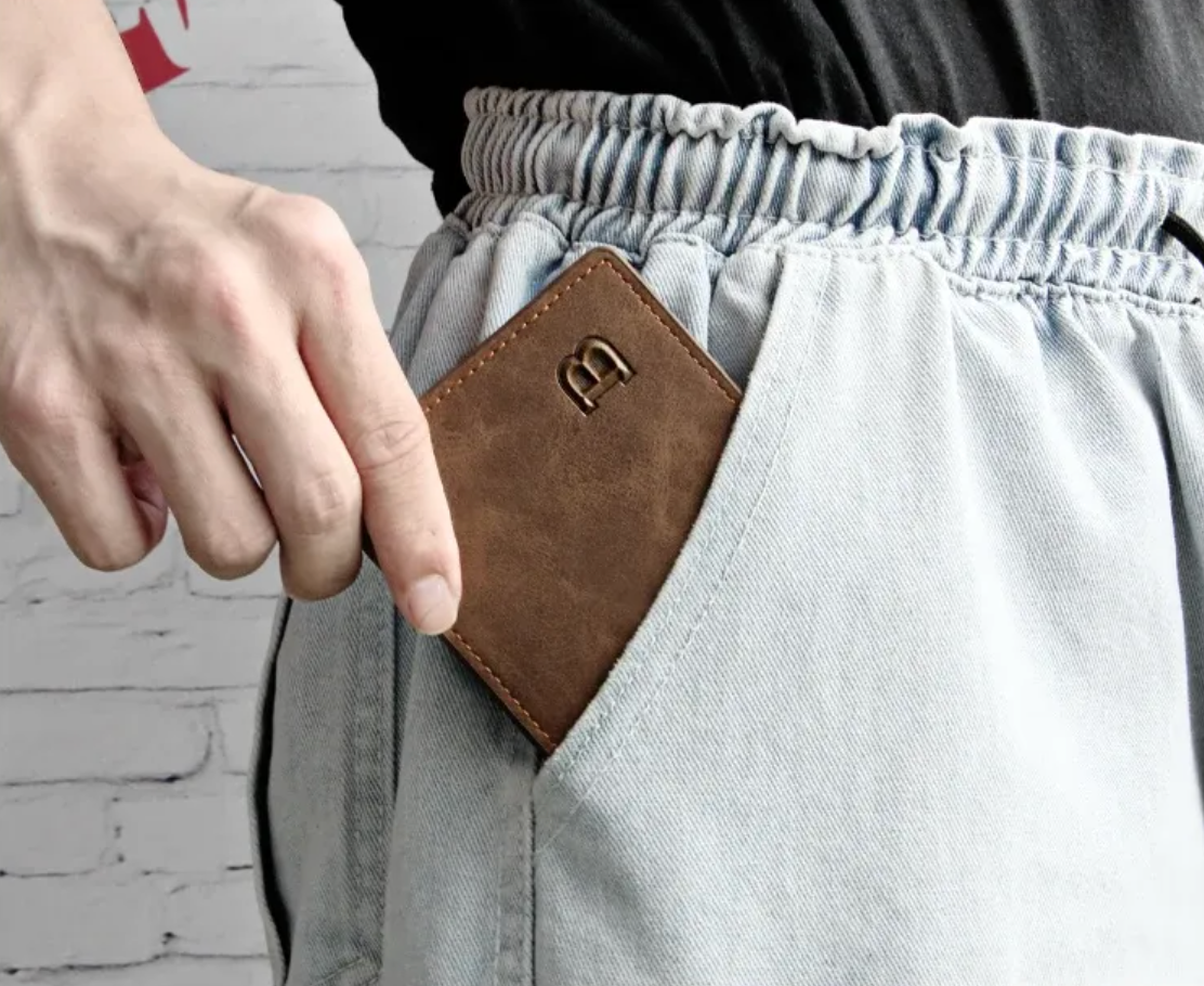 Blinding Lines Bifold – Men's Short Vintage Frosted Wallet