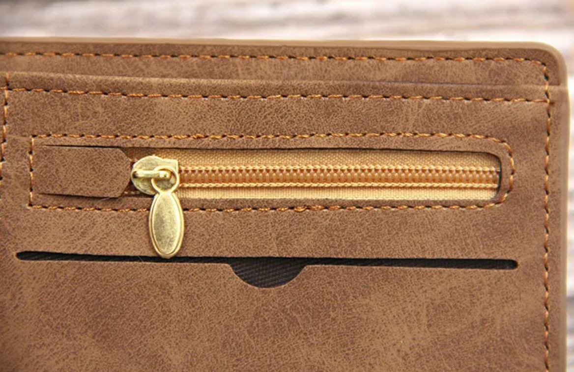 Blinding Lines Bifold – Men's Short Vintage Frosted Wallet