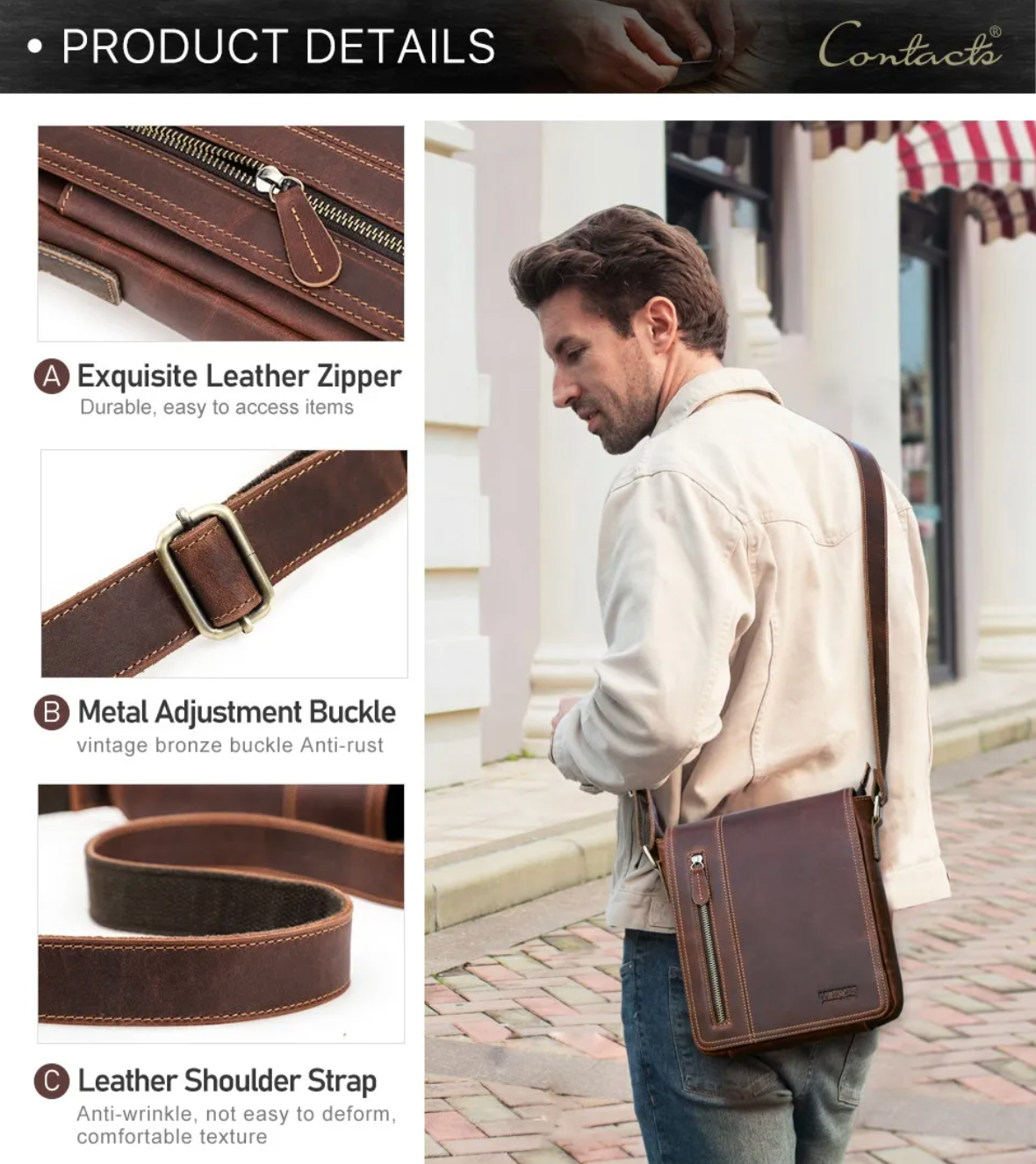 Geller Grant Fly-Out – Leather Crossbody Bag
