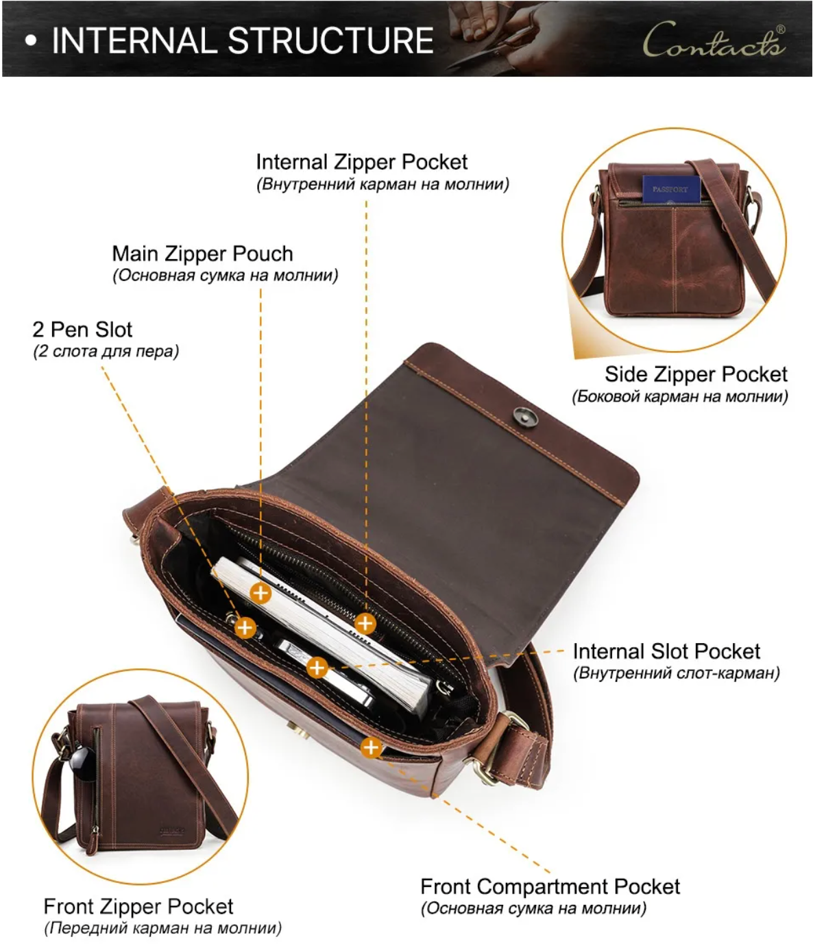 Geller Grant Fly-Out – Leather Crossbody Bag