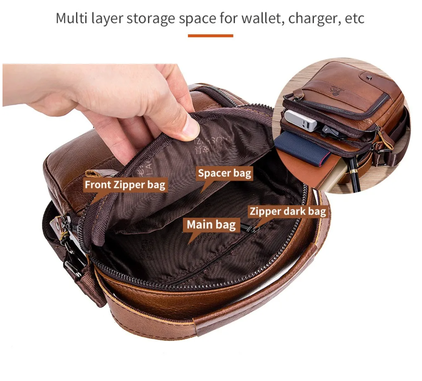 Shape Of Plans - Cowhide Crossbody Bag