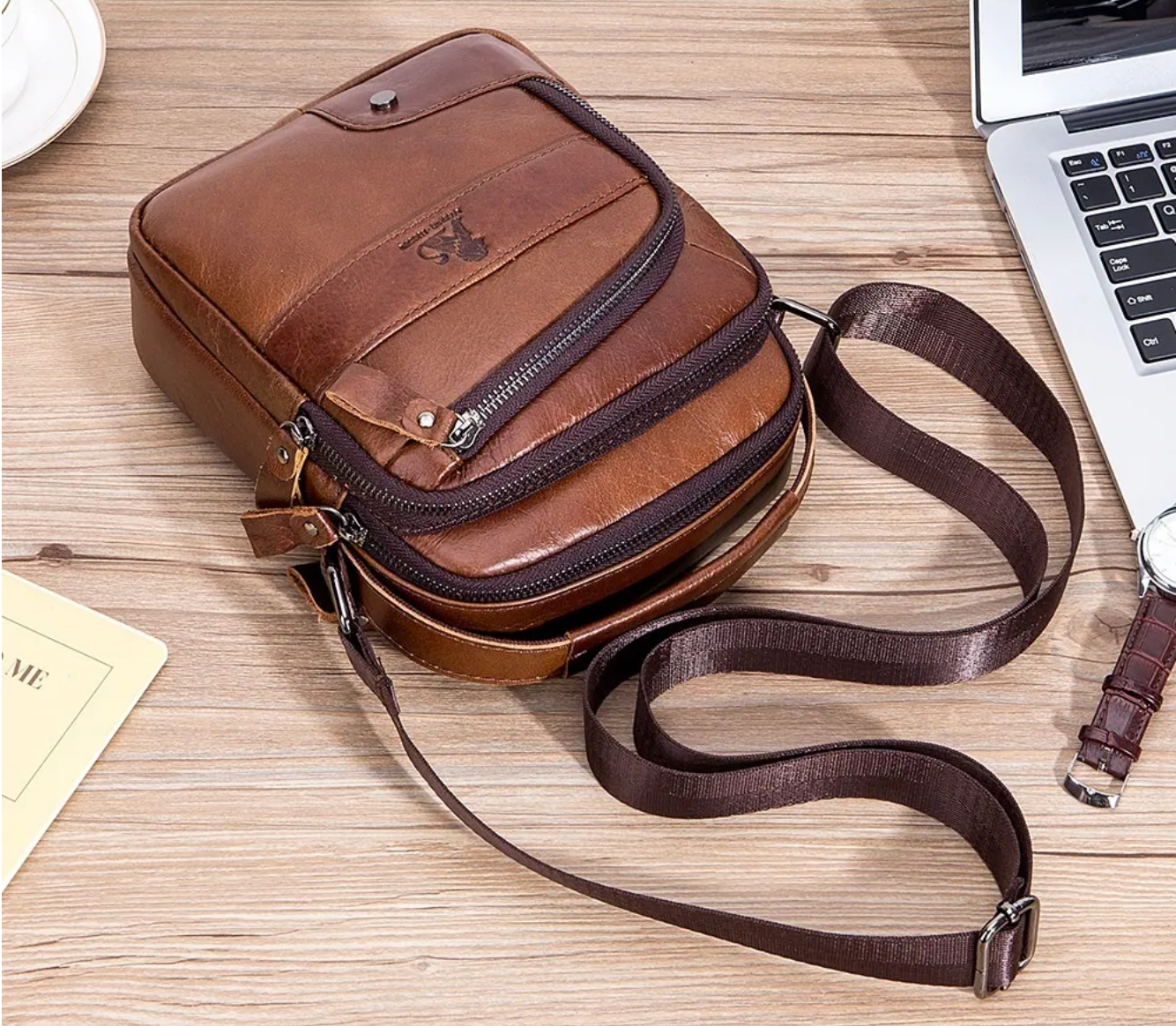 Shape Of Plans - Cowhide Crossbody Bag