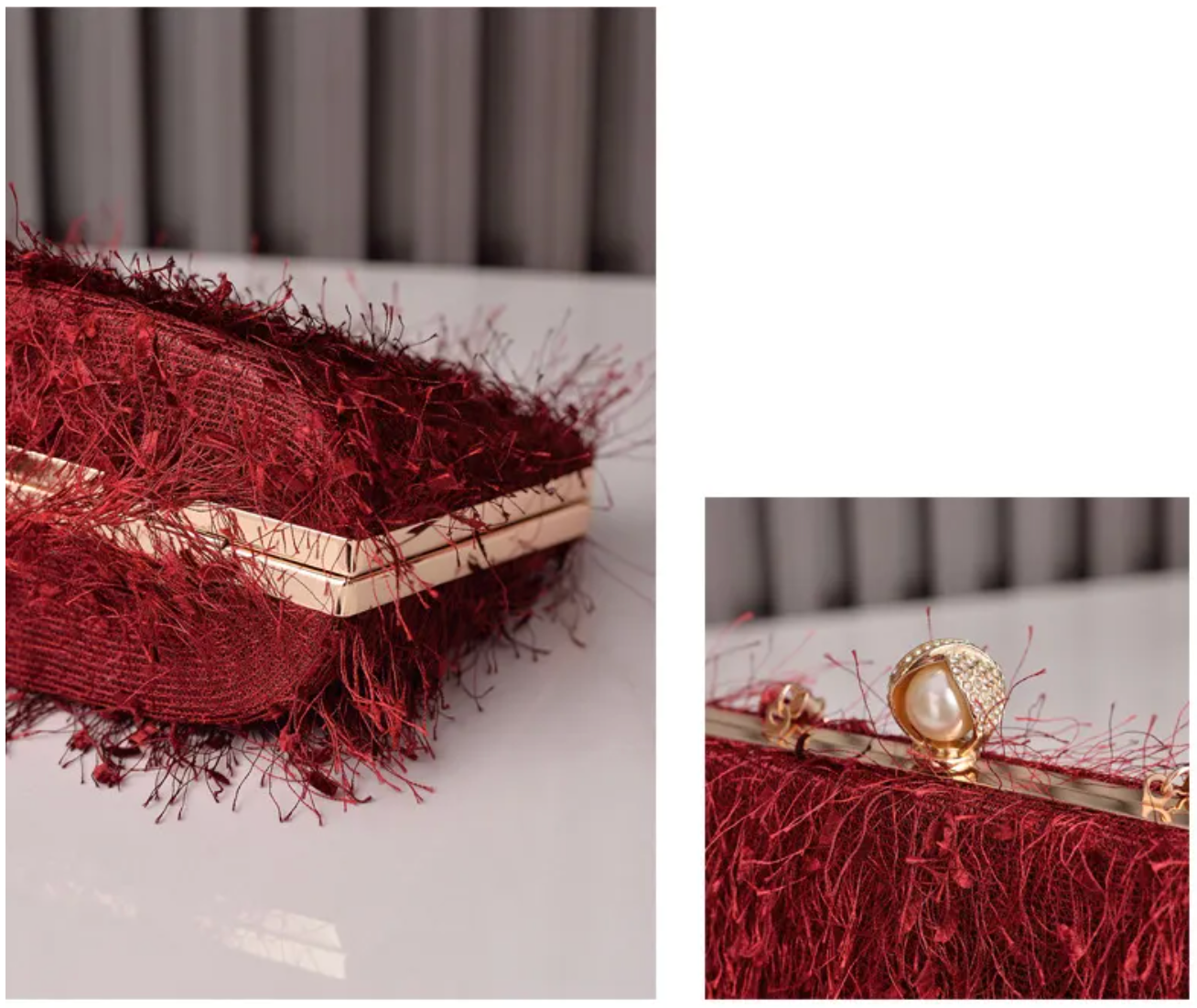 Nevermore Nightshade – Pearl Clasp Tassel Evening Bag