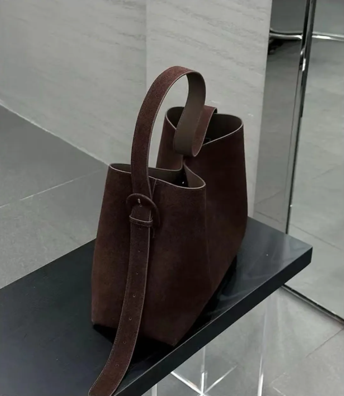 Cozy With Cashmere – Winter Matte Leather Crossbody