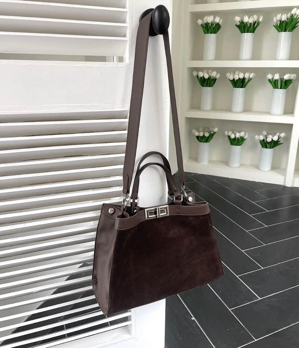 Evermore Edit – Frosted Cowhide Commuter Shoulder Bag