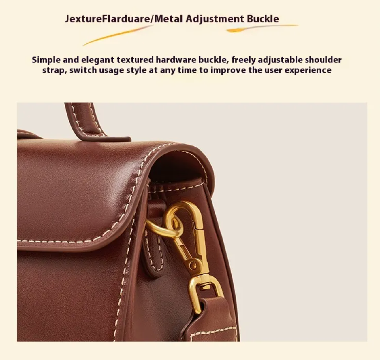 Featherington Fête – Retro Lock Crossbody Bag