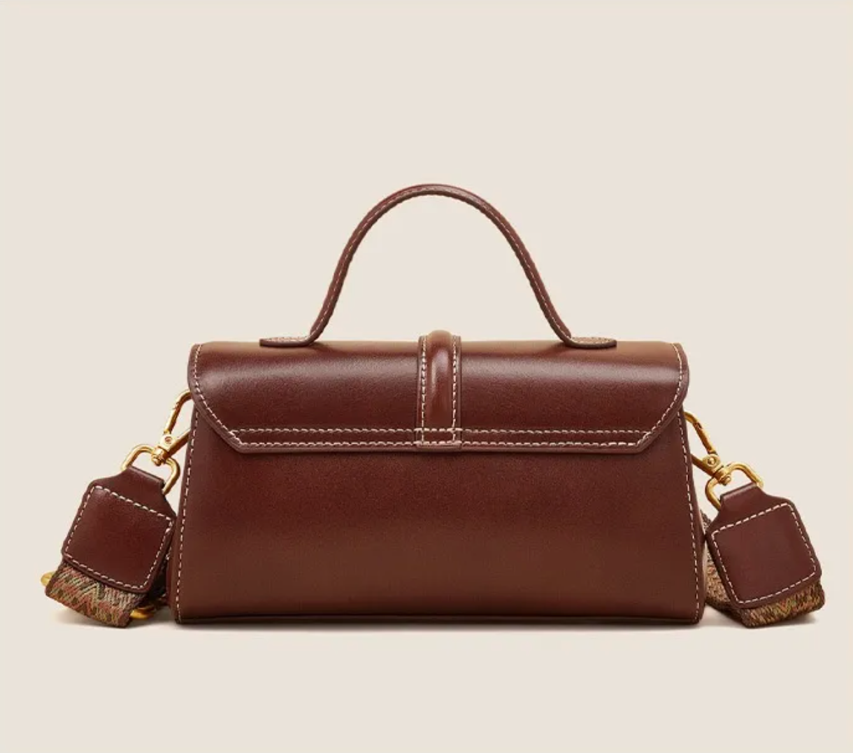 Featherington Fête – Retro Lock Crossbody Bag