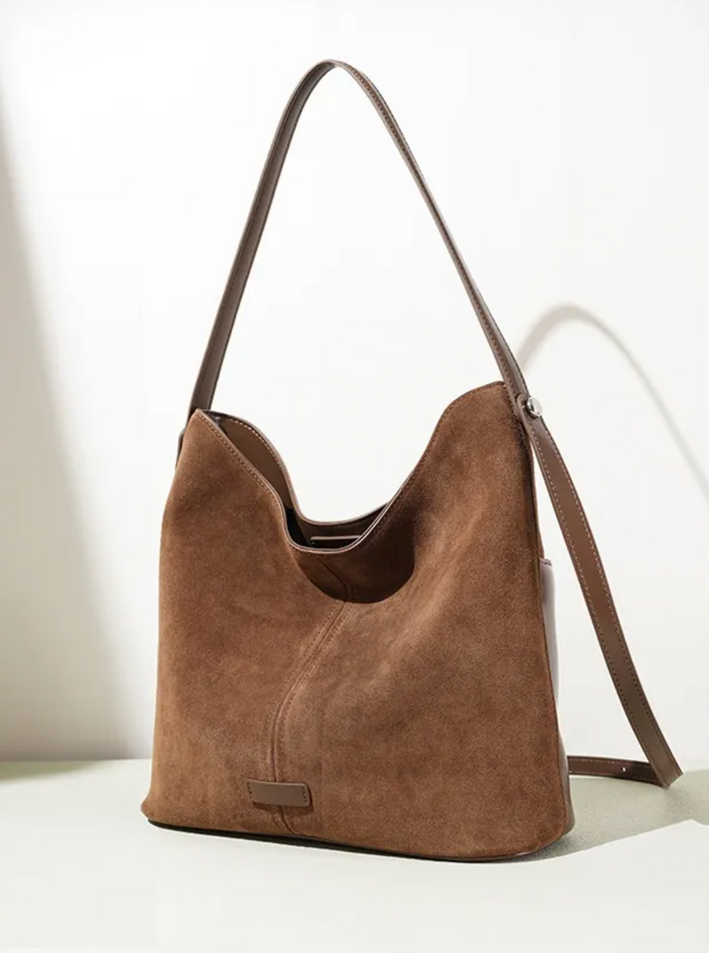Levitating Luxe – Suede Bucket Crossbody