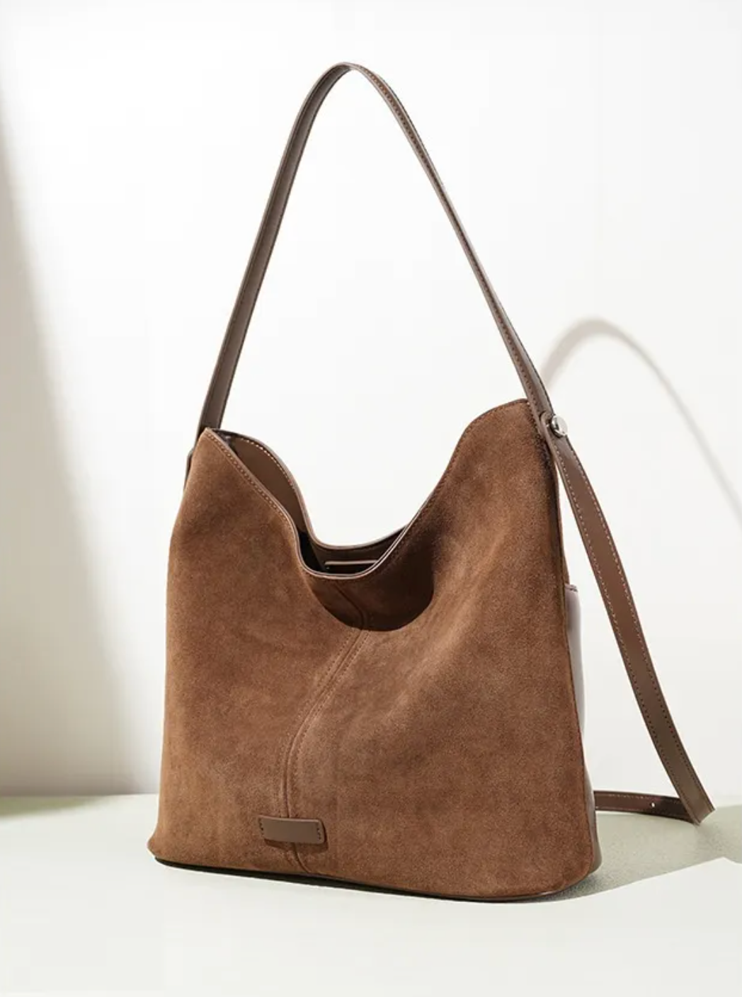 Levitating Luxe – Suede Bucket Crossbody