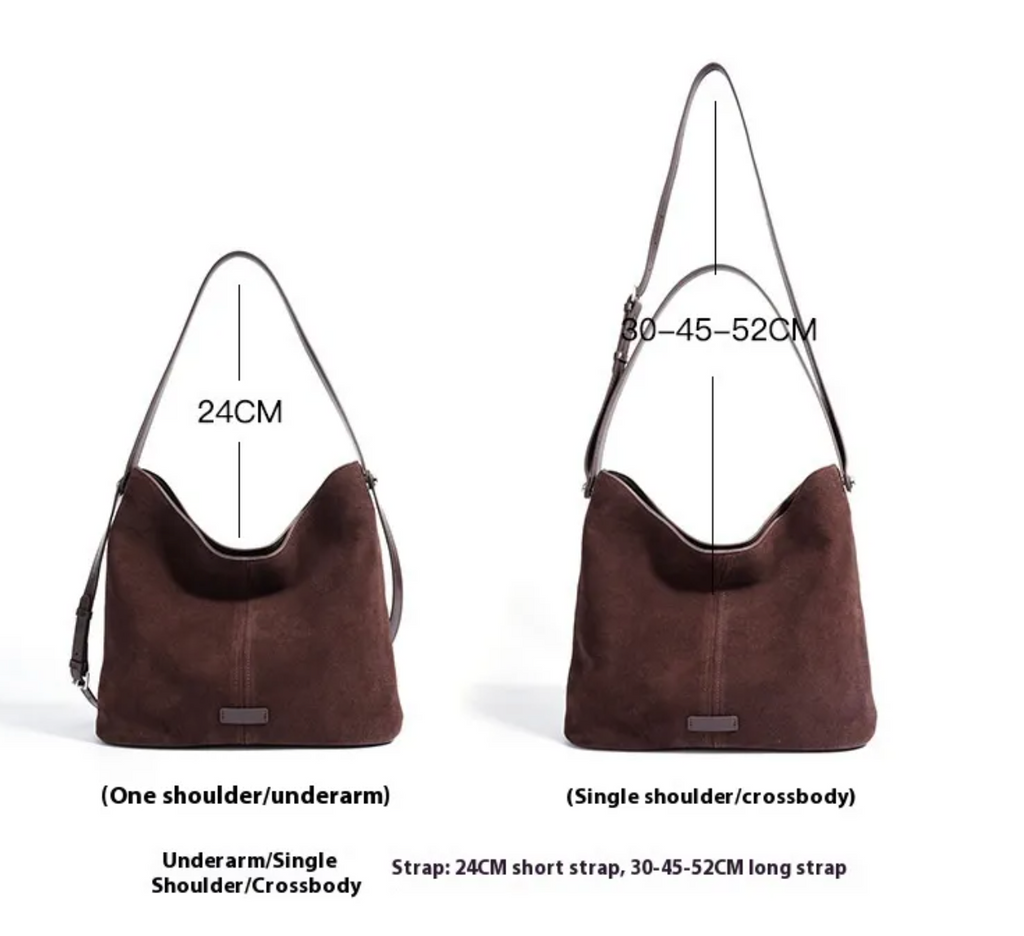 Levitating Luxe – Suede Bucket Crossbody