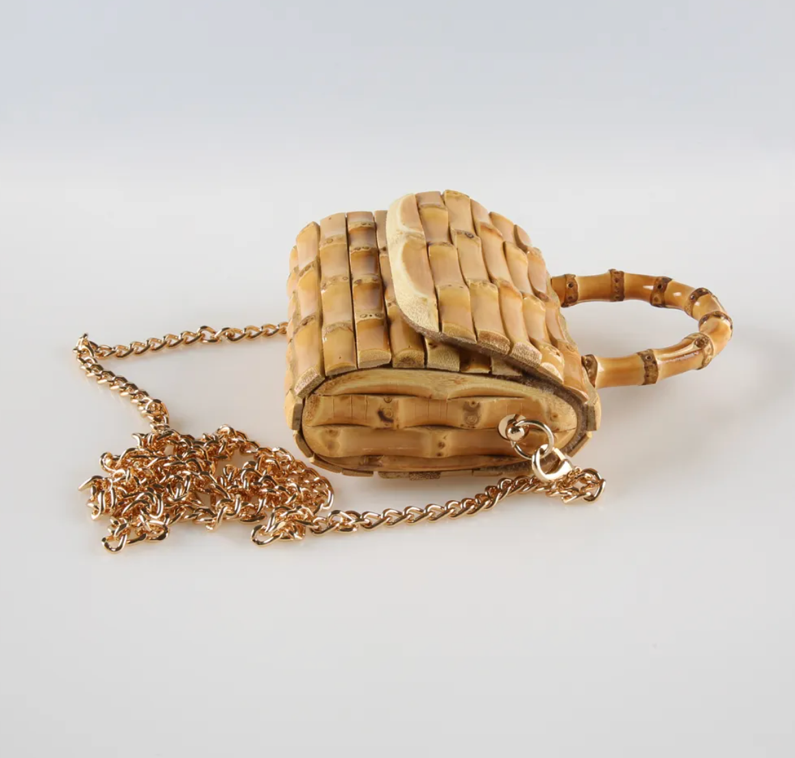 Golden Hour Optimist – Bamboo Chain Mini Bag