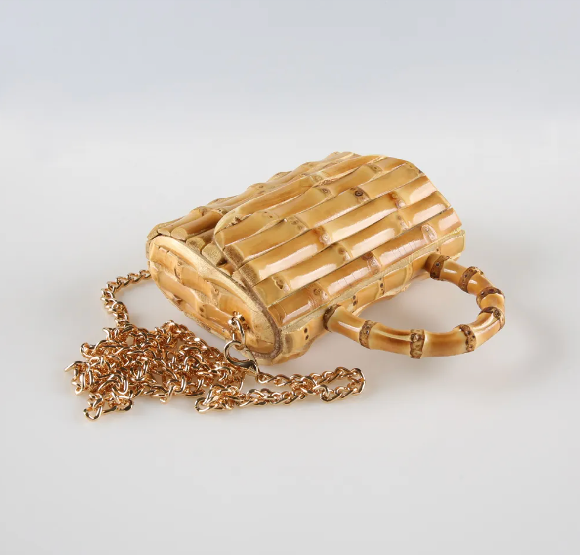 Golden Hour Optimist – Bamboo Chain Mini Bag