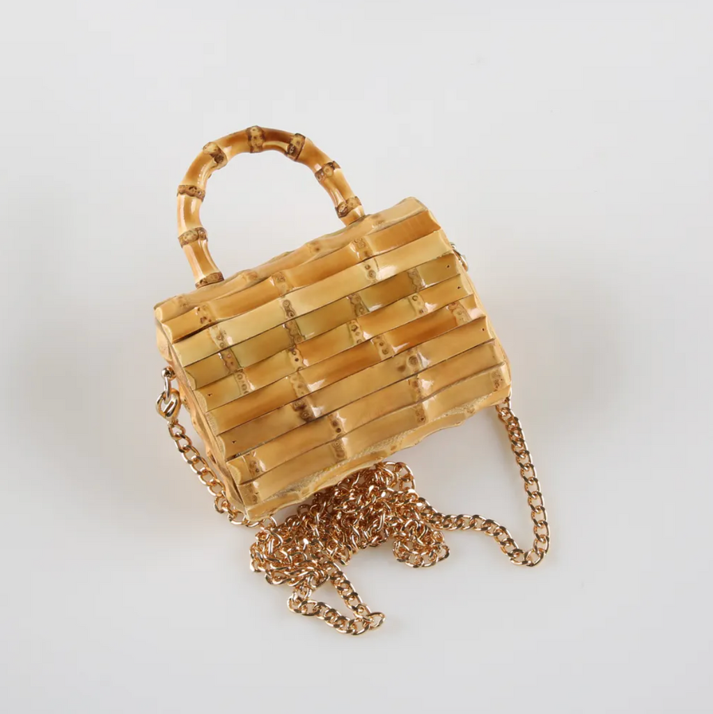 Golden Hour Optimist – Bamboo Chain Mini Bag