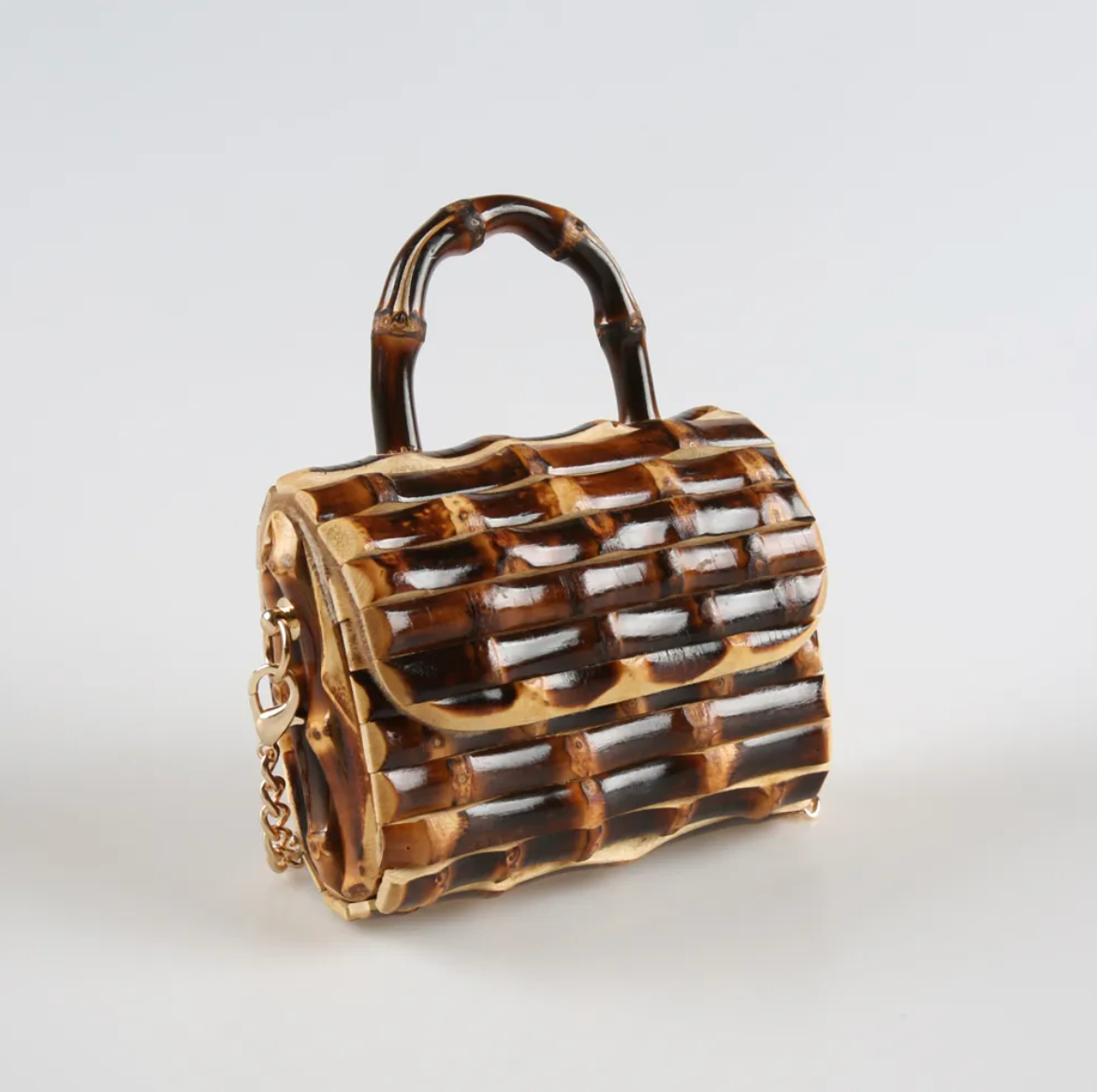 Golden Hour Optimist – Bamboo Chain Mini Bag