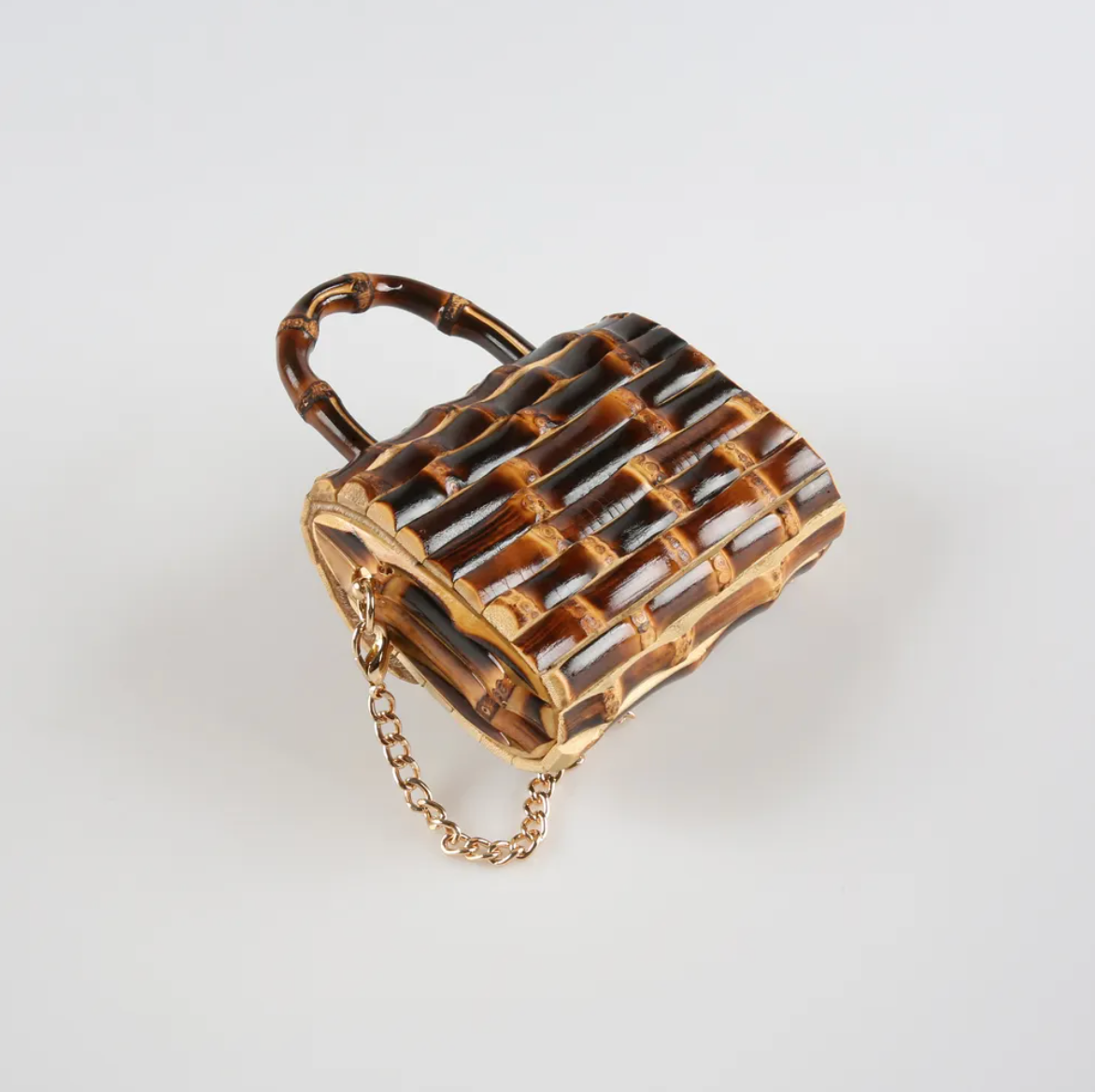 Golden Hour Optimist – Bamboo Chain Mini Bag